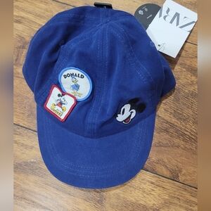 Zara Kids Blue Hat with Cartoon Patches
